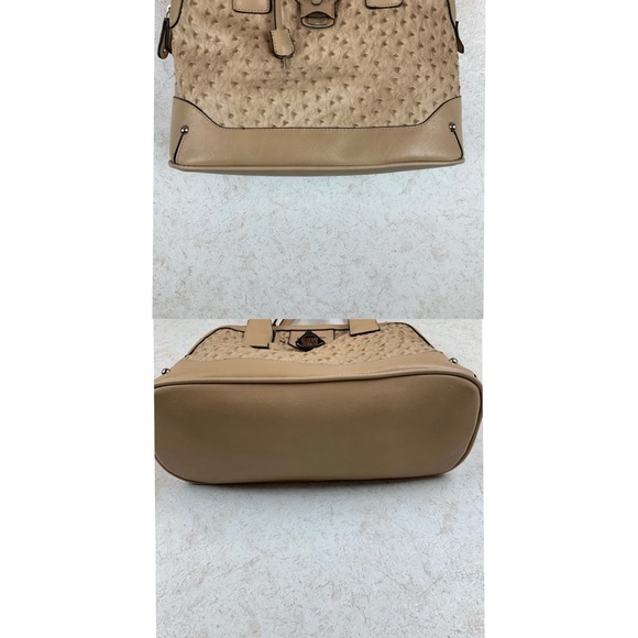 🌸SALE🌸 London fog tan faux ostrich bag - Picture 5 of 9